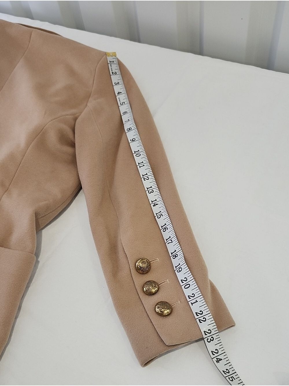 Jaeger Vintage Double-Breasted Blazer Wool Cashmere Womens Sz 6 Classic Luxury - Picture 13 of 15